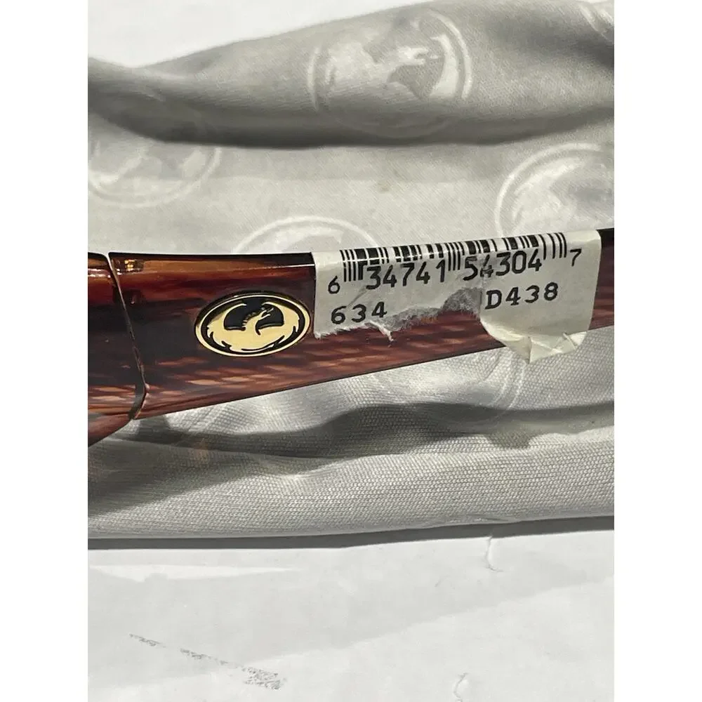 Vintage Dragon Riff‎ Sunglasses Brown Wood Grain Frame Wrap Around Sport Style